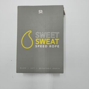 SR Sweet Sweat Speed Rope, 10ft Adjustable Length, Black